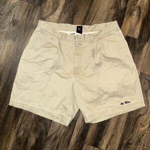 Nike Men's Khaki Shorts "Ole Miss" Embroidery On Leg Size 40 Inseam 8"